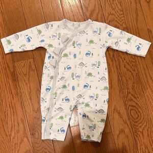 Kissy Kissy White and Blue Dinosaur Footie